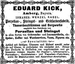 Oberpfälzer Steingutmanufaktur Eduard Kick in Amberg 3
